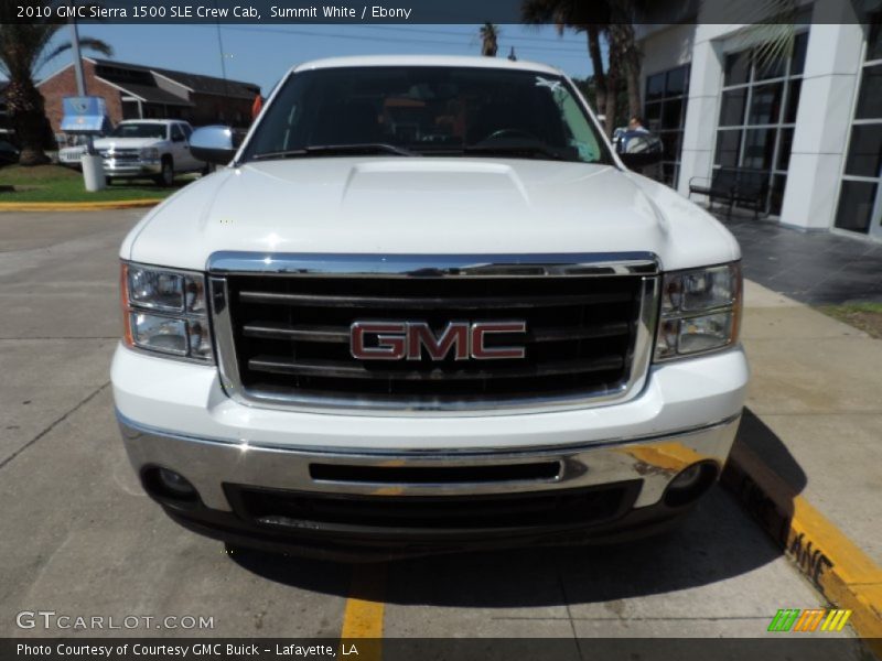 Summit White / Ebony 2010 GMC Sierra 1500 SLE Crew Cab