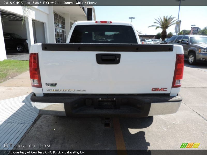 Summit White / Ebony 2010 GMC Sierra 1500 SLE Crew Cab