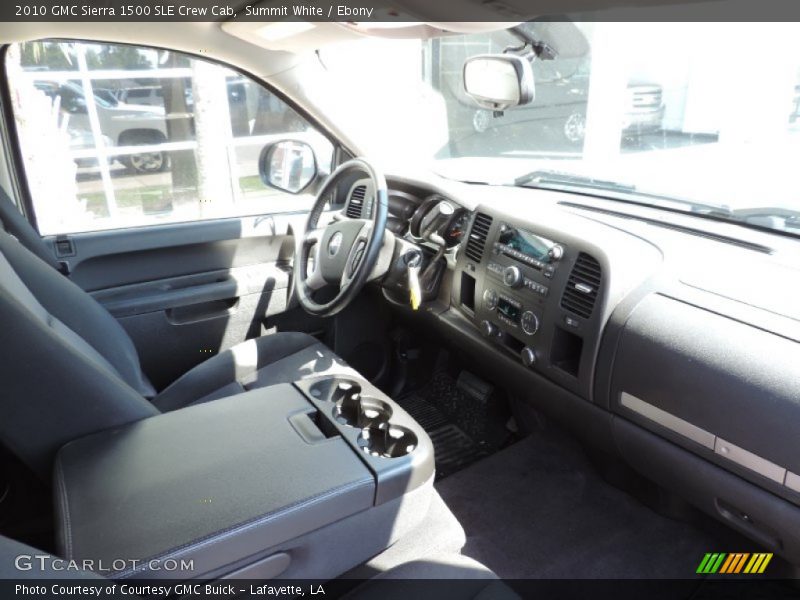 Summit White / Ebony 2010 GMC Sierra 1500 SLE Crew Cab