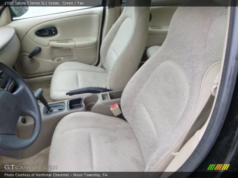 Green / Tan 2002 Saturn S Series SL1 Sedan