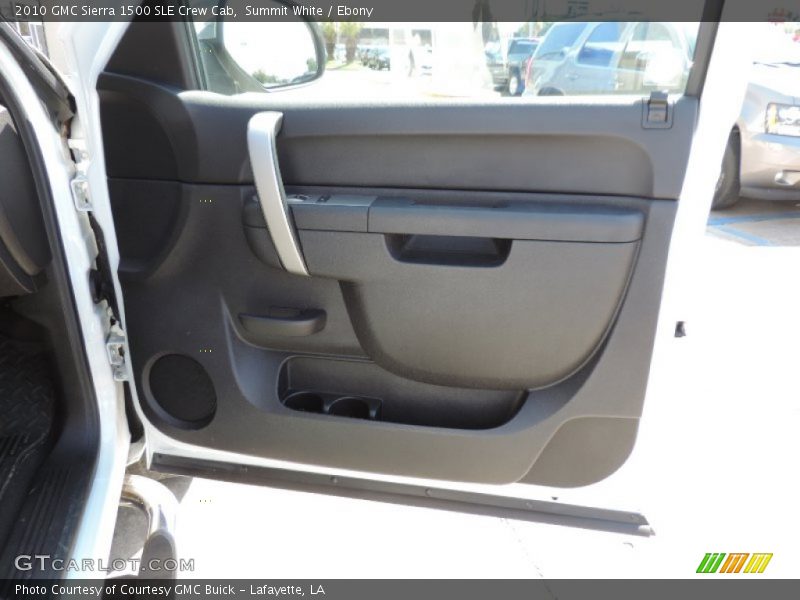 Summit White / Ebony 2010 GMC Sierra 1500 SLE Crew Cab