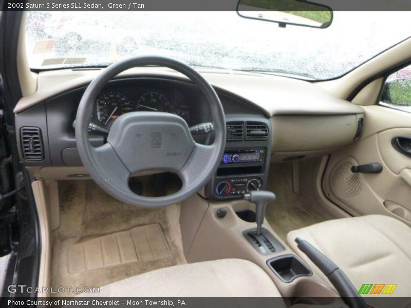 Green / Tan 2002 Saturn S Series SL1 Sedan