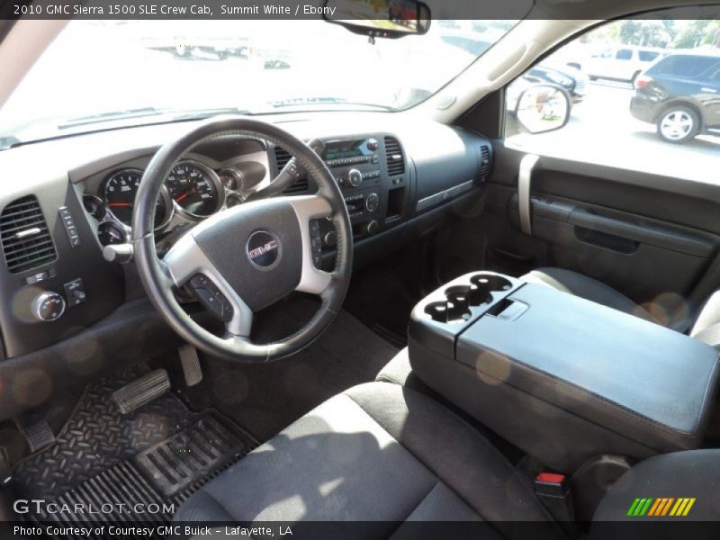 Summit White / Ebony 2010 GMC Sierra 1500 SLE Crew Cab