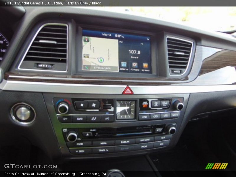 Parisian Gray / Black 2015 Hyundai Genesis 3.8 Sedan