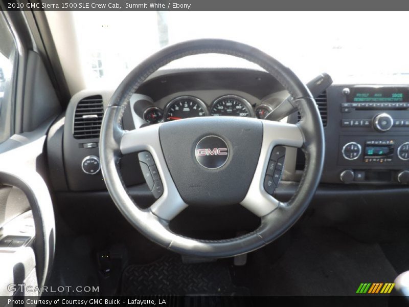 Summit White / Ebony 2010 GMC Sierra 1500 SLE Crew Cab