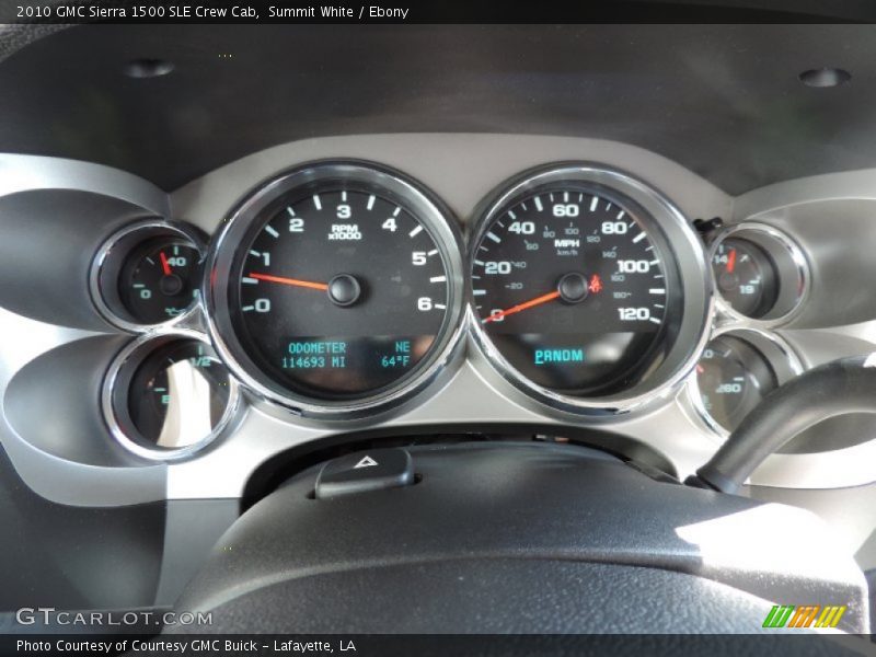 Summit White / Ebony 2010 GMC Sierra 1500 SLE Crew Cab