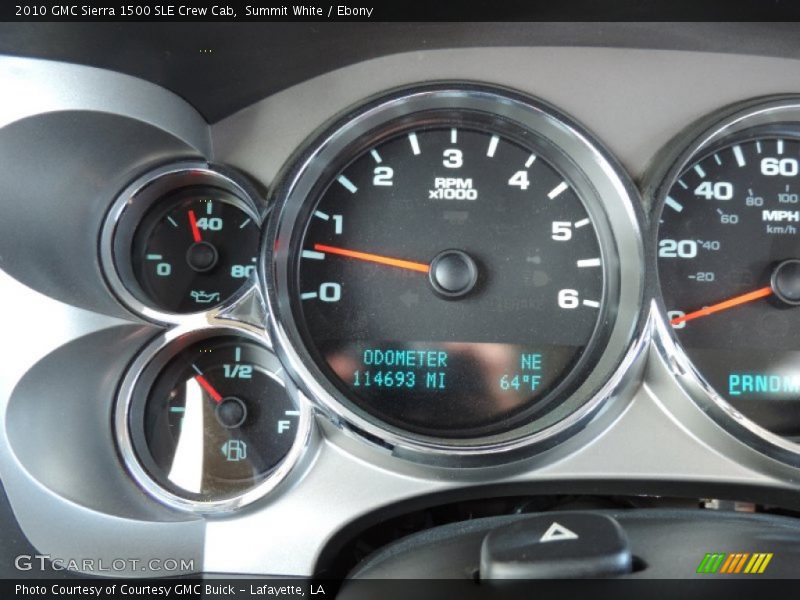 Summit White / Ebony 2010 GMC Sierra 1500 SLE Crew Cab