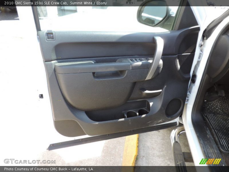 Summit White / Ebony 2010 GMC Sierra 1500 SLE Crew Cab
