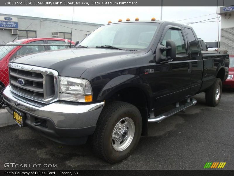 Black / Medium Parchment 2003 Ford F350 Super Duty Lariat SuperCab 4x4