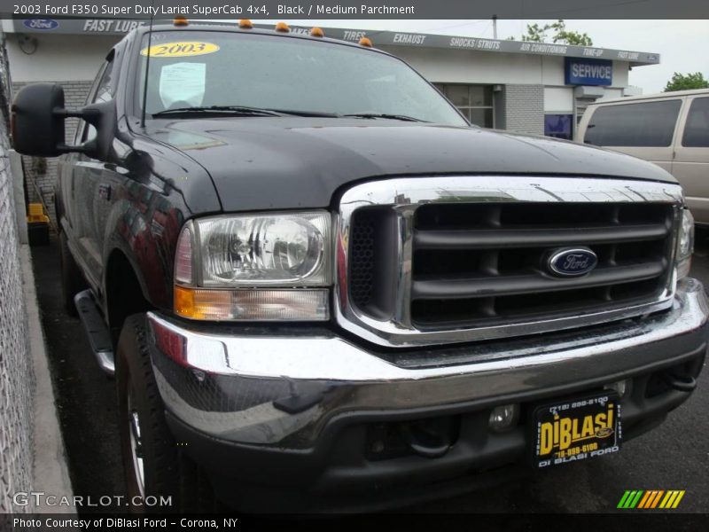 Black / Medium Parchment 2003 Ford F350 Super Duty Lariat SuperCab 4x4