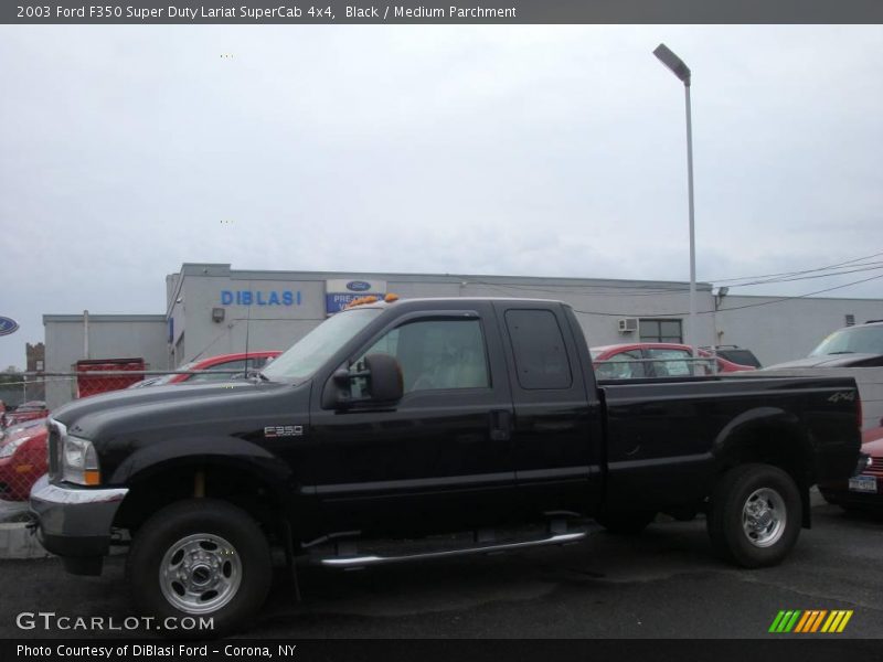 Black / Medium Parchment 2003 Ford F350 Super Duty Lariat SuperCab 4x4