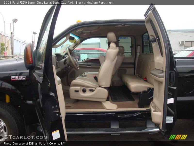 Black / Medium Parchment 2003 Ford F350 Super Duty Lariat SuperCab 4x4