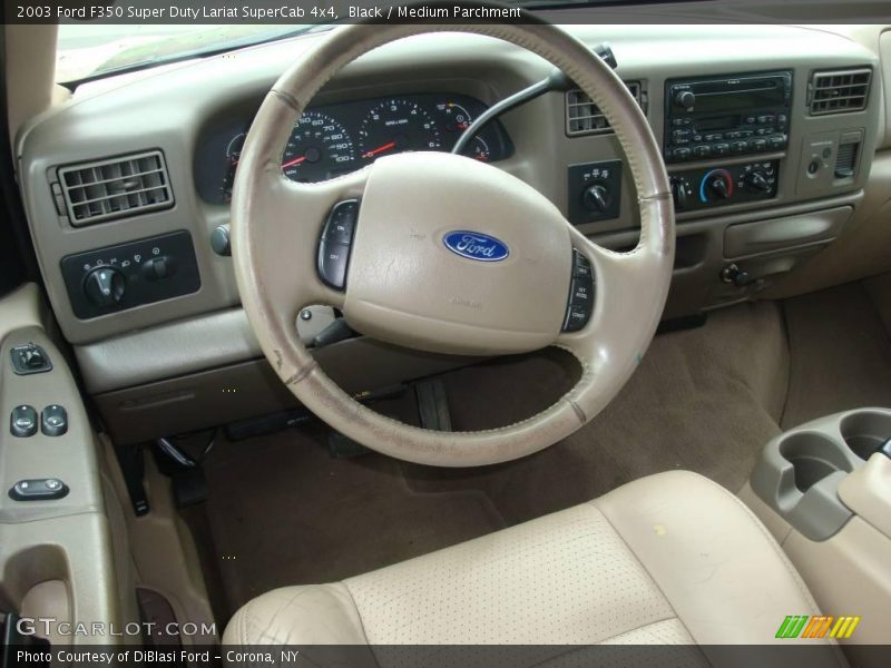 Black / Medium Parchment 2003 Ford F350 Super Duty Lariat SuperCab 4x4