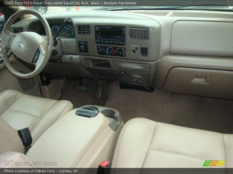 Black / Medium Parchment 2003 Ford F350 Super Duty Lariat SuperCab 4x4