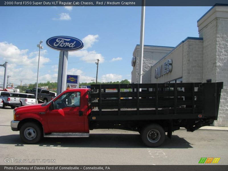 Red / Medium Graphite 2000 Ford F350 Super Duty XLT Regular Cab Chassis