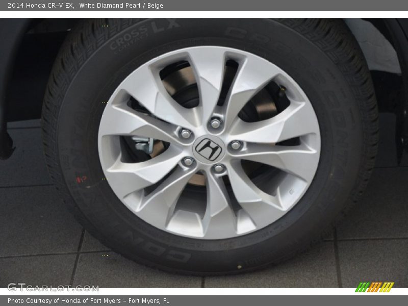White Diamond Pearl / Beige 2014 Honda CR-V EX