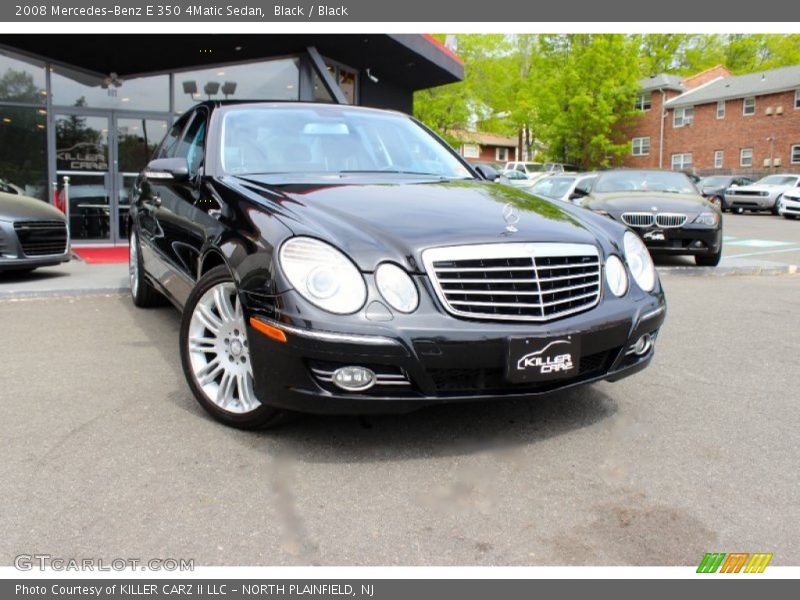 Black / Black 2008 Mercedes-Benz E 350 4Matic Sedan