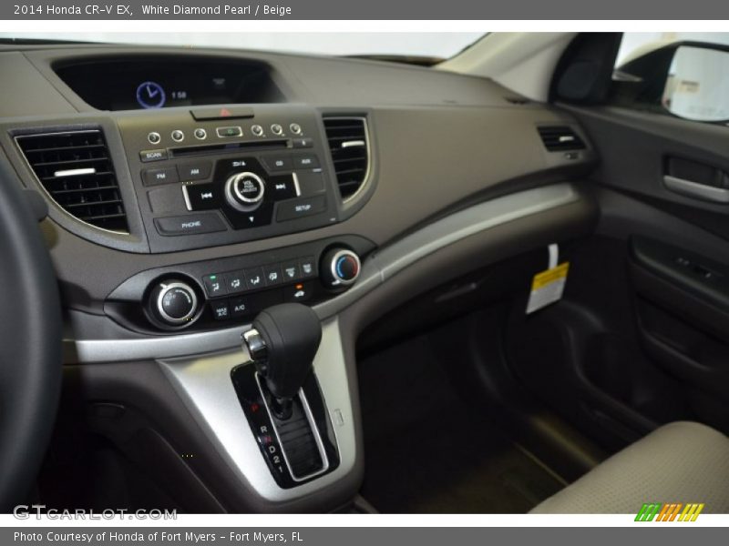 White Diamond Pearl / Beige 2014 Honda CR-V EX