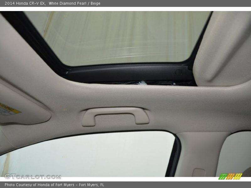 White Diamond Pearl / Beige 2014 Honda CR-V EX