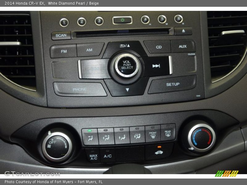 White Diamond Pearl / Beige 2014 Honda CR-V EX