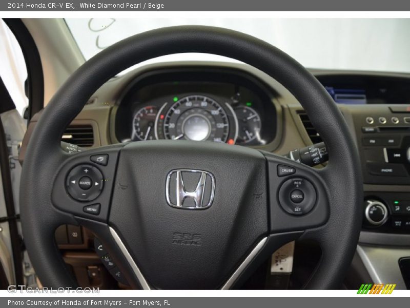 White Diamond Pearl / Beige 2014 Honda CR-V EX