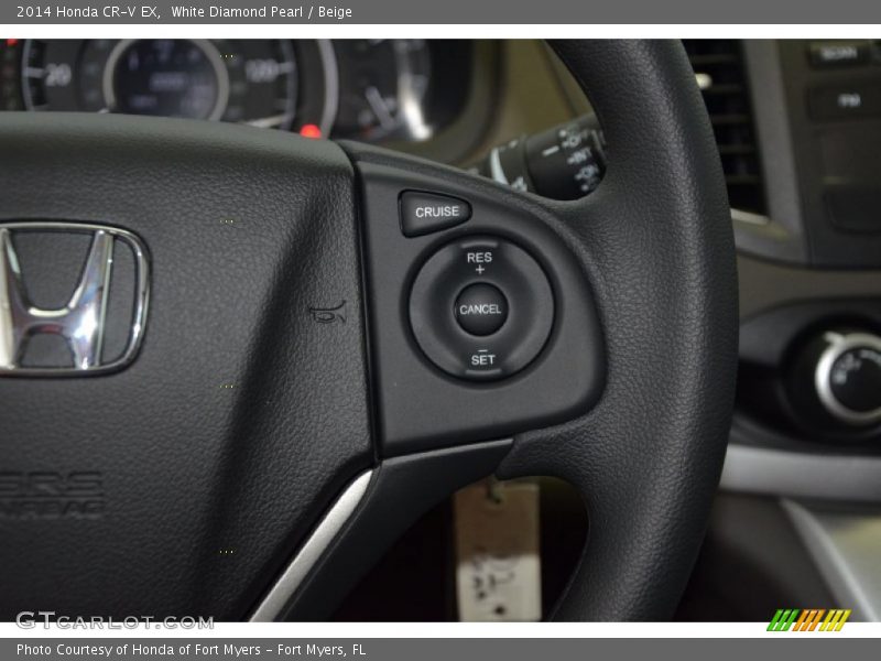 White Diamond Pearl / Beige 2014 Honda CR-V EX
