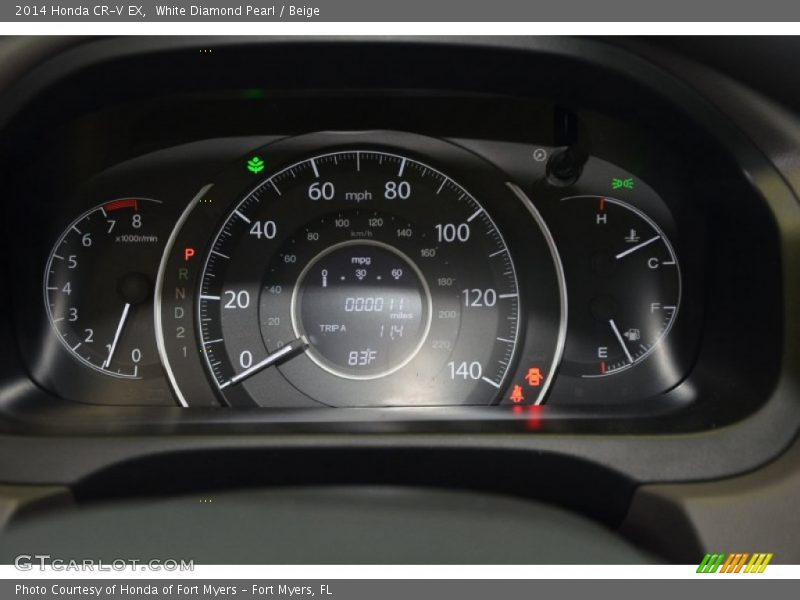 White Diamond Pearl / Beige 2014 Honda CR-V EX