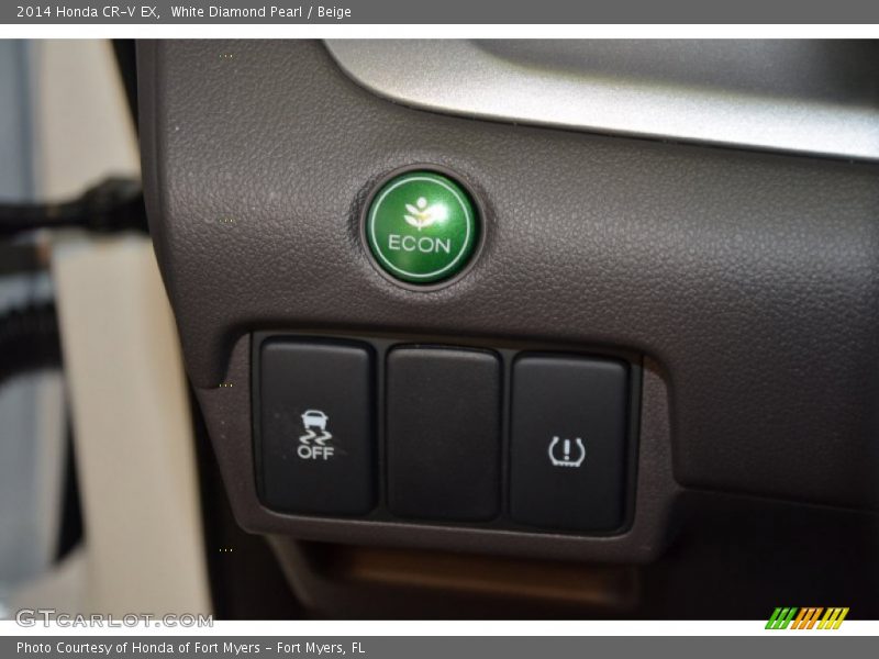 White Diamond Pearl / Beige 2014 Honda CR-V EX