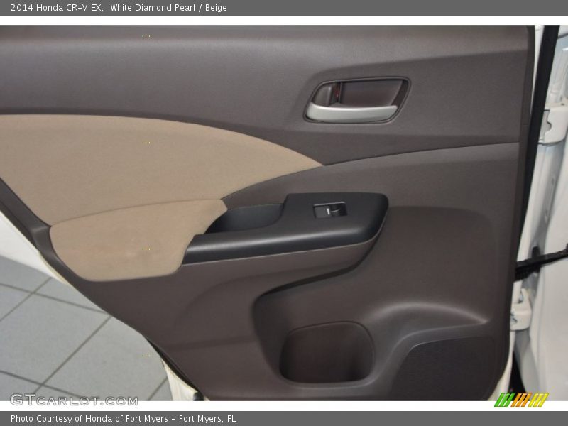 White Diamond Pearl / Beige 2014 Honda CR-V EX