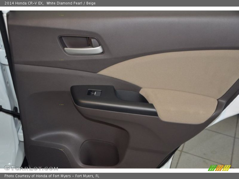 White Diamond Pearl / Beige 2014 Honda CR-V EX