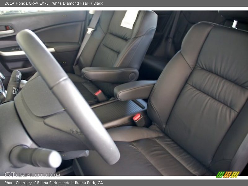 White Diamond Pearl / Black 2014 Honda CR-V EX-L