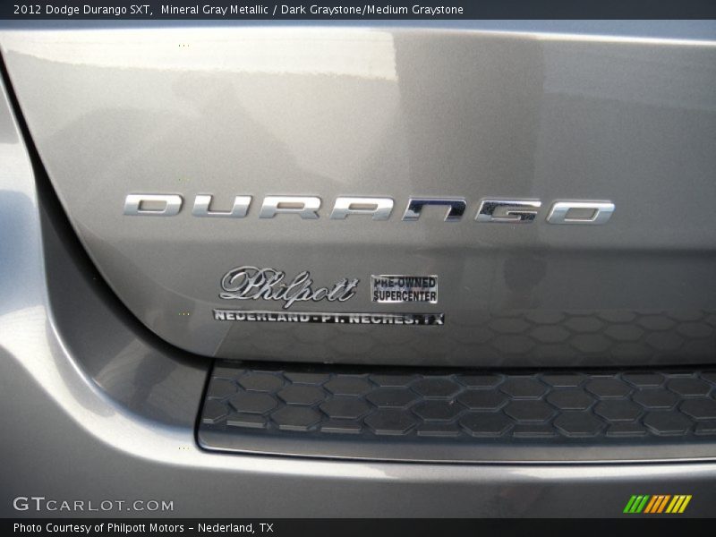Mineral Gray Metallic / Dark Graystone/Medium Graystone 2012 Dodge Durango SXT
