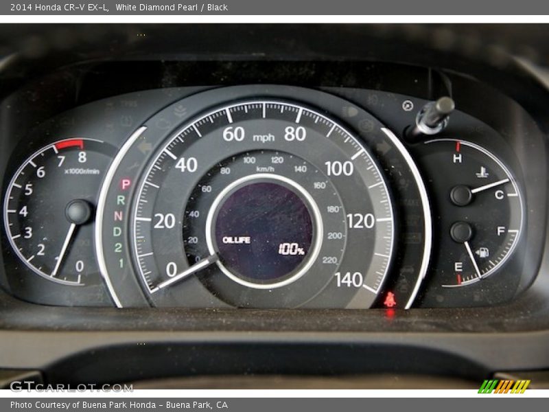 White Diamond Pearl / Black 2014 Honda CR-V EX-L