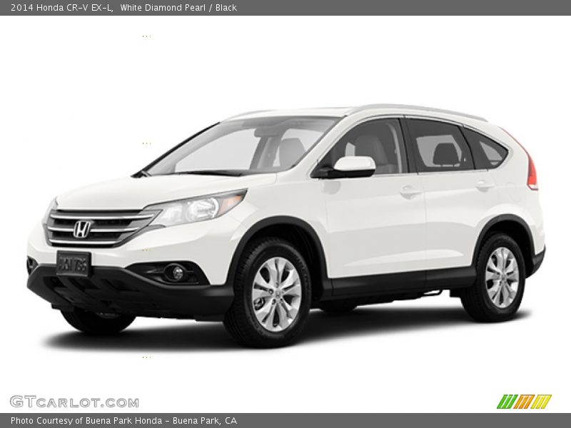 White Diamond Pearl / Black 2014 Honda CR-V EX-L