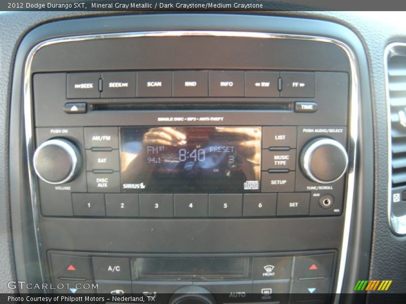 Mineral Gray Metallic / Dark Graystone/Medium Graystone 2012 Dodge Durango SXT