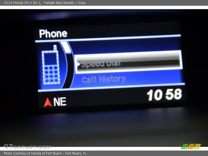 Twilight Blue Metallic / Gray 2014 Honda CR-V EX-L