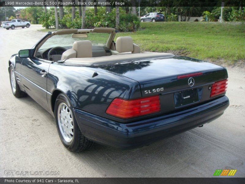 Black Opal Metallic / Beige 1998 Mercedes-Benz SL 500 Roadster