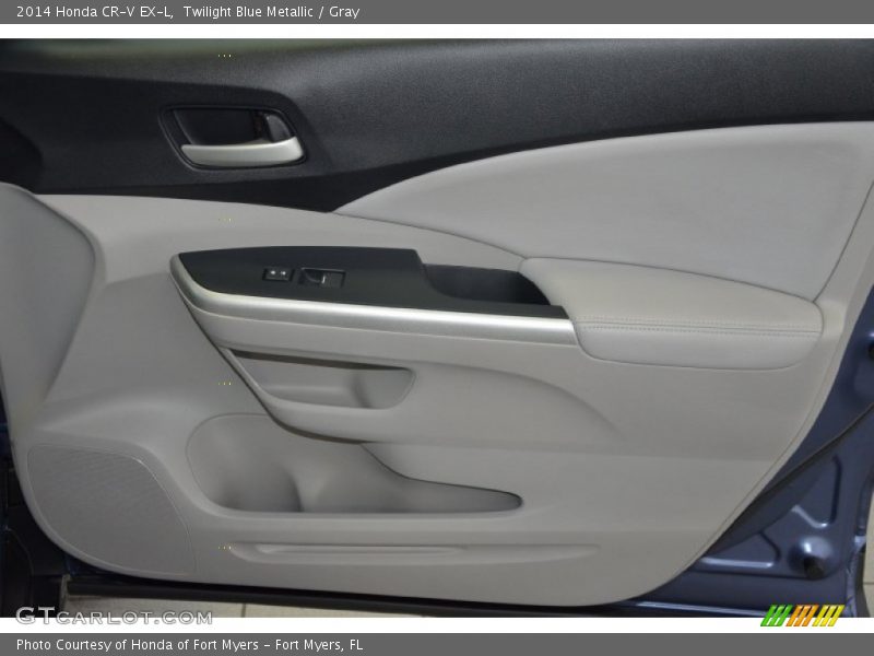 Twilight Blue Metallic / Gray 2014 Honda CR-V EX-L