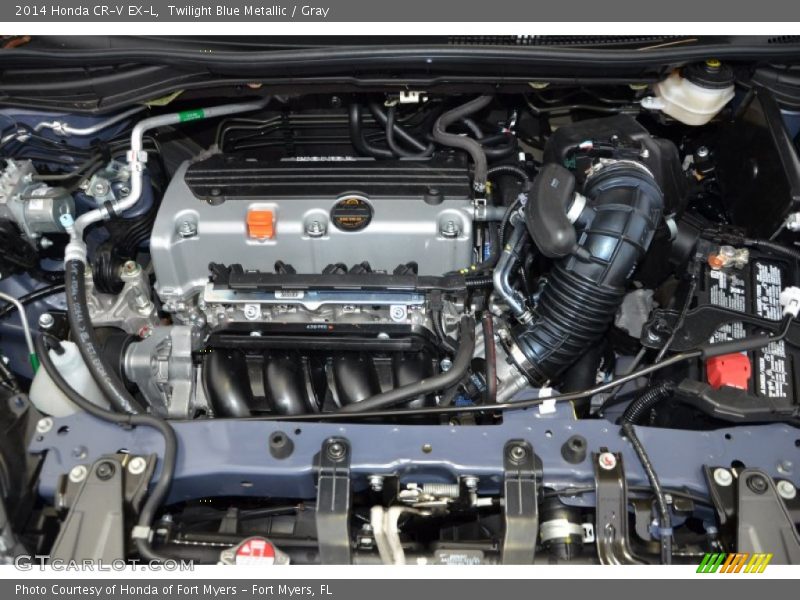 Twilight Blue Metallic / Gray 2014 Honda CR-V EX-L