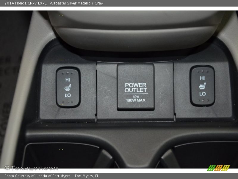 Alabaster Silver Metallic / Gray 2014 Honda CR-V EX-L