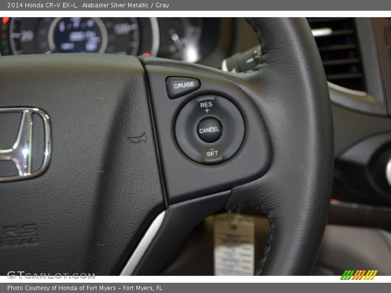 Alabaster Silver Metallic / Gray 2014 Honda CR-V EX-L