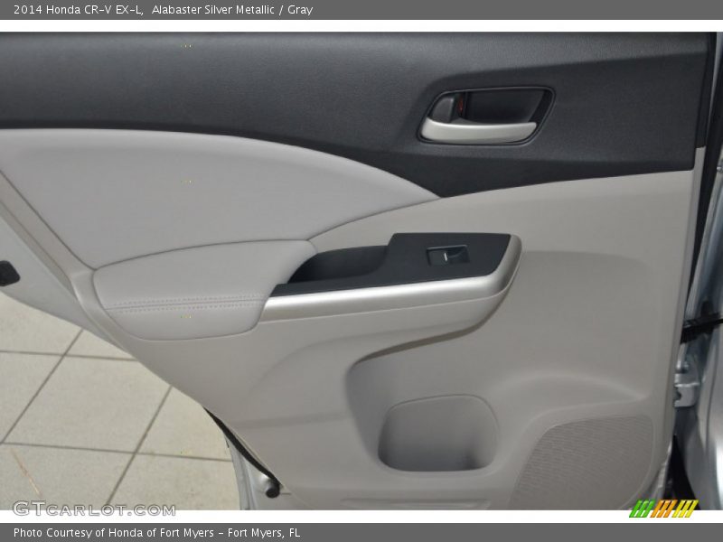 Alabaster Silver Metallic / Gray 2014 Honda CR-V EX-L