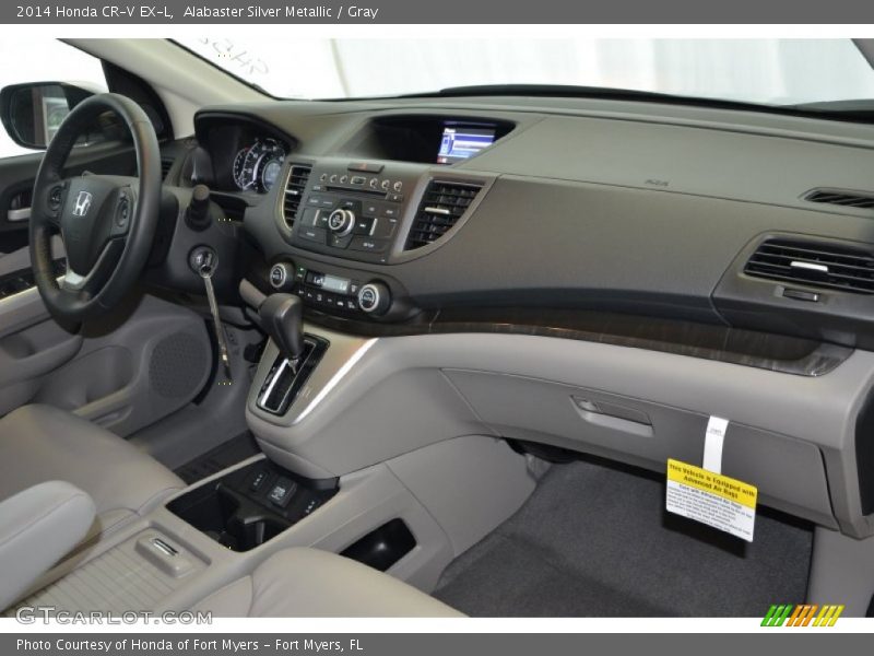 Alabaster Silver Metallic / Gray 2014 Honda CR-V EX-L