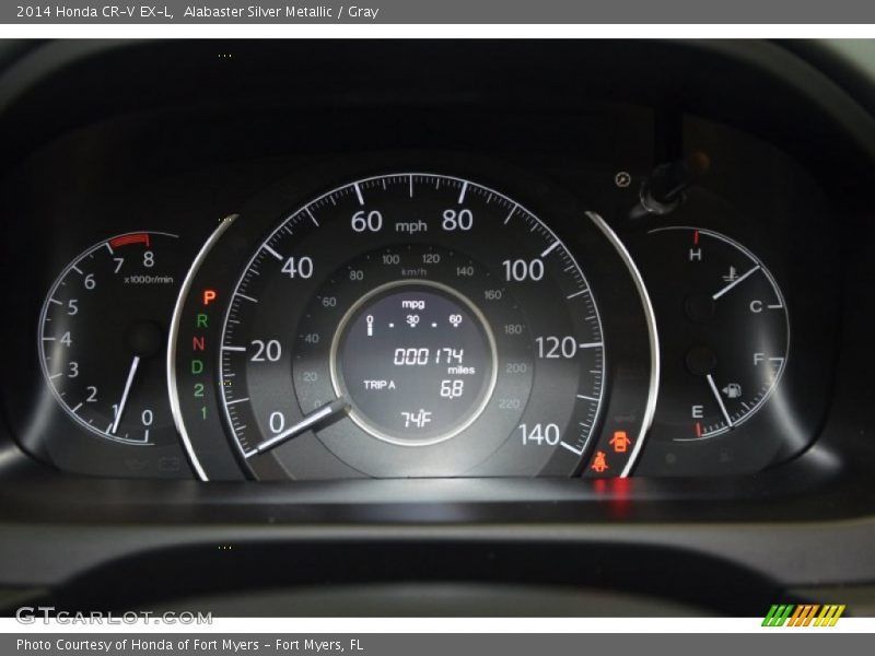 Alabaster Silver Metallic / Gray 2014 Honda CR-V EX-L