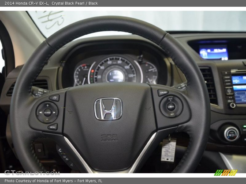 Crystal Black Pearl / Black 2014 Honda CR-V EX-L
