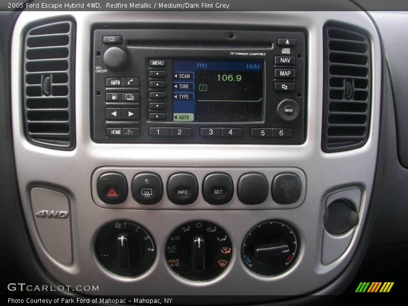Redfire Metallic / Medium/Dark Flint Grey 2005 Ford Escape Hybrid 4WD