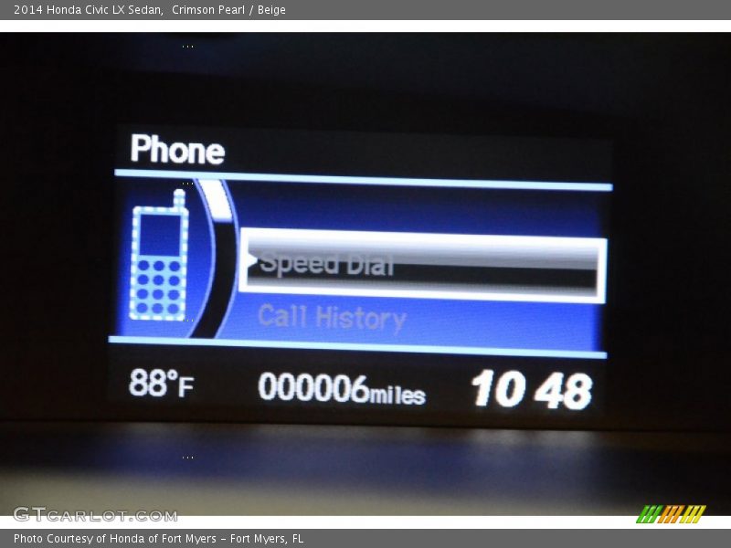 Crimson Pearl / Beige 2014 Honda Civic LX Sedan