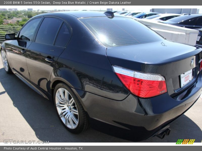 Deep Sea Blue Metallic / Cream Beige Dakota Leather 2008 BMW 5 Series 550i Sedan