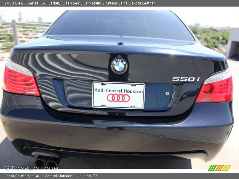 Deep Sea Blue Metallic / Cream Beige Dakota Leather 2008 BMW 5 Series 550i Sedan