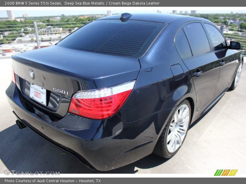 Deep Sea Blue Metallic / Cream Beige Dakota Leather 2008 BMW 5 Series 550i Sedan
